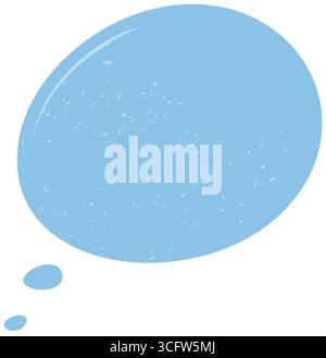 Hand Drawn Blue Fluid Talk Bubble Stock Vector