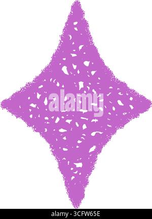 Magic Festive Crayon Firework Star Sketch Stock Vector
