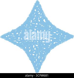 Blue Chalk Magic Star Symbol Stock Vector