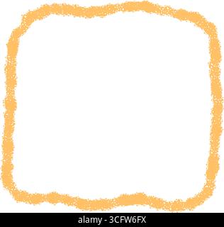 Crayon Squiggle Outline Rectangle Frame Stock Vector