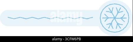 Blue Chalk Snow Flake Label Icon Stock Vector