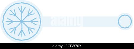 Blue Chalk Snow Flake Seal Label Stock Vector