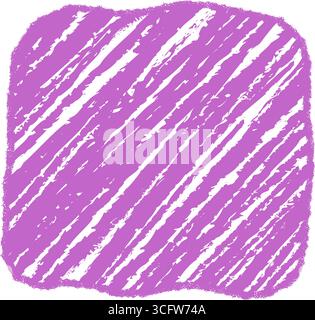 Handdrawn Chalk Squiggle Frame With Diagonal Scribble Stock Vector