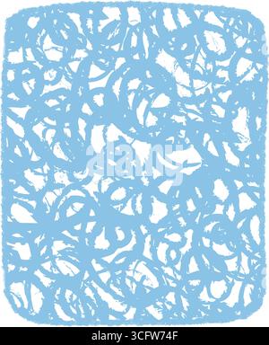 Curly Crayon Scribble Fluid Rectangle Frame Stock Vector