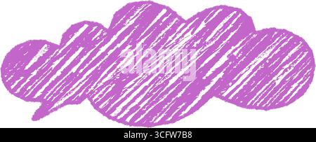 Chalk Sketch Cloud Chat Balloon Stock Vector