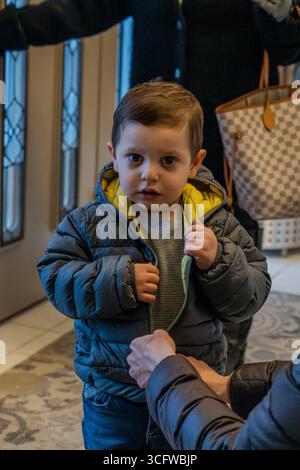 adorable male dottler Stock Photo