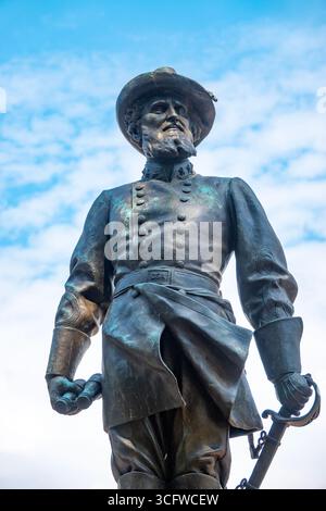 Statue of Thomas Jonathan Stonewall Jackson general of the Confederate army during the U.S. Civil War.  Virginia Museum of the Civil War Stock Photo