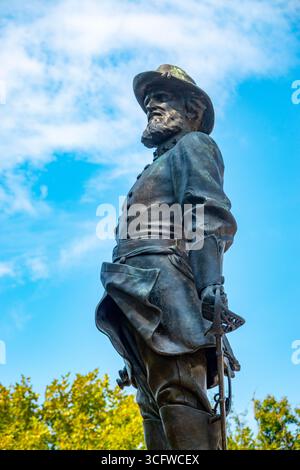 Statue of Thomas Jonathan Stonewall Jackson general of the Confederate army during the U.S. Civil War.  Virginia Museum of the Civil War Stock Photo