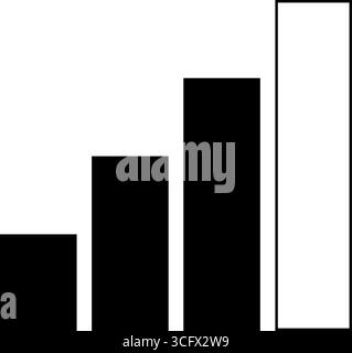 Strong Signal Icon, Full Mobile Phone Bars Stock Vector