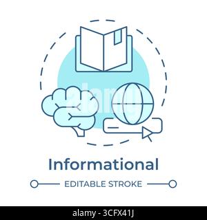Informational soft blue concept icon Stock Vector