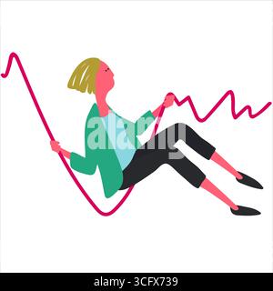 Retail investment concept. Financial market participant concept. Business performance concept Stock Vector