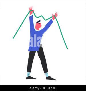 Business performance concept. Financial market participant concept. Retail investment concept Stock Vector