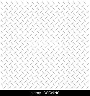 Diamond plate steel sheet metallic silver shiny surface background. Industrial-themed graphics. Texture aluminum or iron. Vector illustration Stock Vector