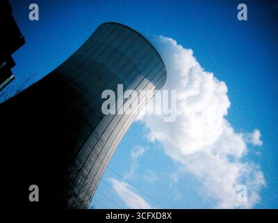 a caloric power plant or thermal power plant to generate energy a ...