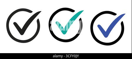 check mark icon. Check mark vector icon. Checkmark Illustration Stock Vector