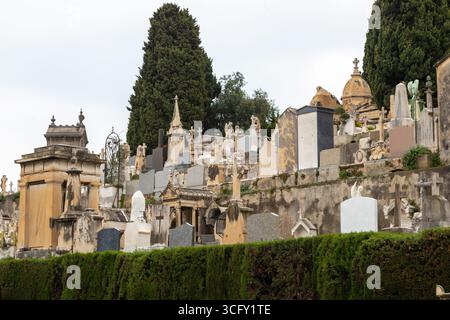 The Cimetière du Château in Nice, France, stands on the old citadel and the cemetery is as much popular for its function as for the scenic views of th Stock Photo