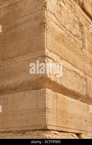 Cornerstones of the supporting western and southern walls of the Temple Mount in the Old City of Jerusalem, Israel. Stock Photo
