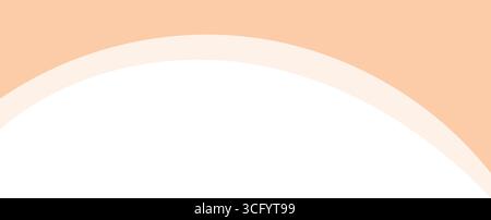 Abstract header template with soft orange wave and transparent background flat vector illustration Stock Vector