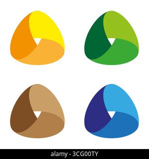 Abstract loop symbol. Infinity sign illustration. Geometric shape Vector. Colorful logo element. EPS 10. Stock Vector