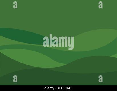 Green Wavy Pattern Design Background Stock Vector