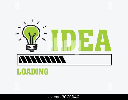 Idea Loading Concept Illustration Design Stock Vector