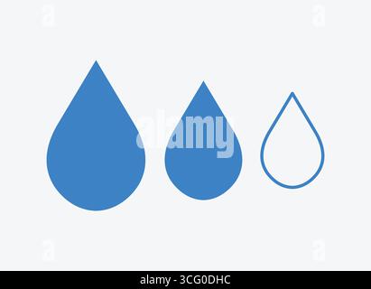 Set of Water Droplet Design Stock Vector