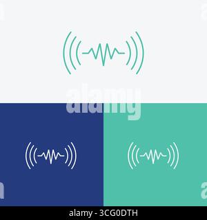 Waves Logo Design - Voice Logo Design Stock Vector