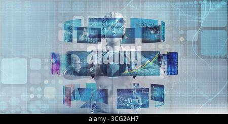 Information Exchange And A Transfer Of Knowledge Stock Photo