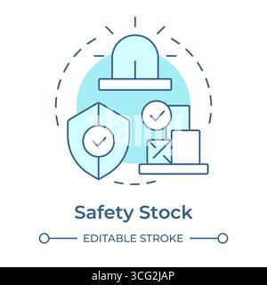 Safety stock soft blue concept icon Stock Vector