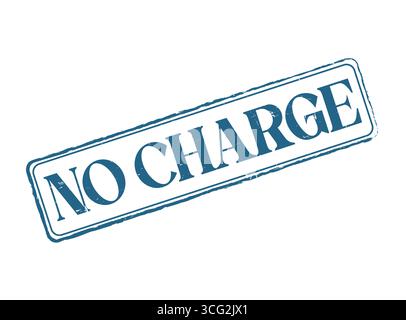 A No Charge Rubber Stamp Seal with an Outline and Text Stock Vector