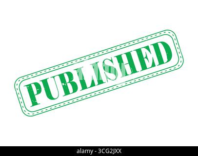 A Published Rubber Stamp Seal with an Outline Stock Vector