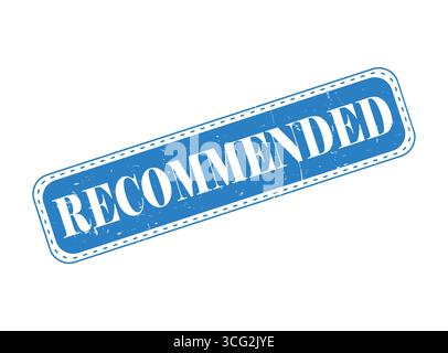 A Recommended Rubber Stamp Seal on a Bar Stock Vector