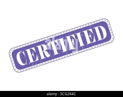A Certified Rubber Stamp Seal on a Bar Stock Vector
