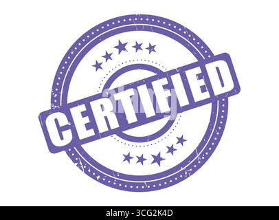 A Certified Rubber Stamp Seal with a Dotted Circle Stock Vector