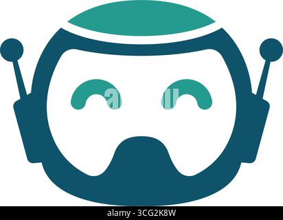 Robot logo icon illustration design Stock Vector