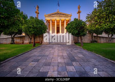 Athens, Greece - The Academy of Athens building Stock Photo
