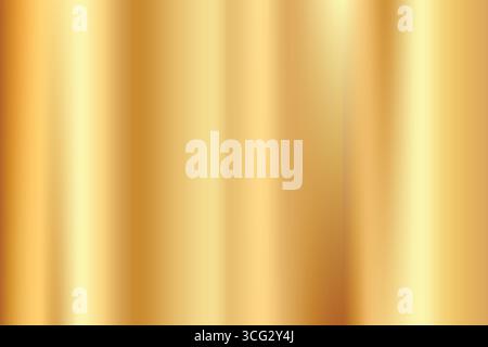 Luxury golden gradient background. Gold shiny metal texture backdrop for website, presentations, poster, cover, banners Stock Vector