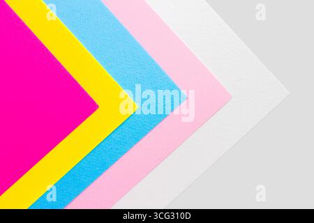 Several colored sheets of paper for pastels on the table. paper texture Stock Photo