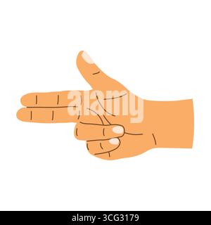 Hand Making Gun Sign Gun hand gesture. Shooting sign. weapon symbol Stock Vector Image & Art ...