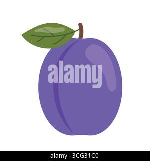 plum fruit icon - vector illustration Stock Vector