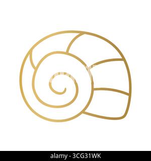 golden shell icon- vector illustration Stock Vector