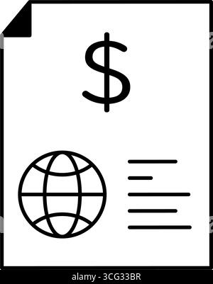 Fintech icon of budget report and financial statement, digital accounting and finance vector illustration Stock Vector