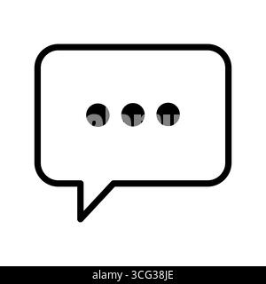 line icon chat bubble outline vector Stock Vector
