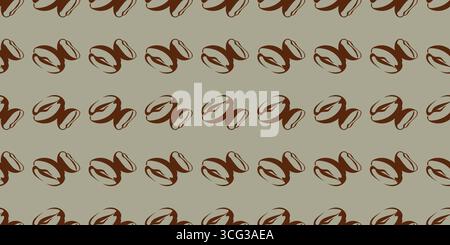 Coffee beans pattern background. Coffee Bean Brown Color Seamless Pattern Vector Stock Vector