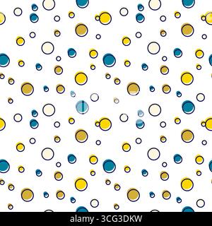 polka dots circle background. repeat dot seamless style design for fabric printing Stock Vector