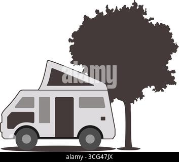 Camper- An Illustration of a Camper Stock Vector Image & Art - Alamy
