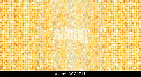 Disco golden mosaic. Background foil metallic texture. Mirror party mosaic gray shiny sparkle, glam pattern texture. Gold night club retro wall floor. Vector illustration Stock Vector