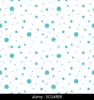 Blue Polka Dots Seamless Patterns Background Stock Vector