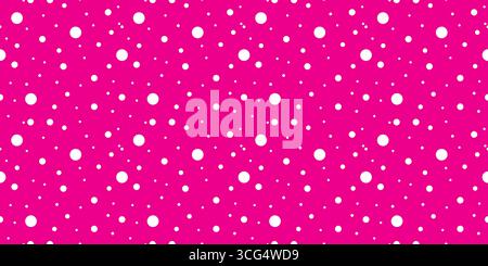 Polkadot Seamless Pattern With Pink Background Stock Vector
