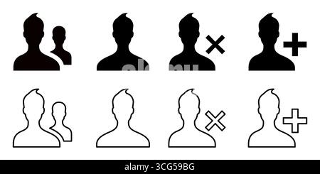 User icon set. Vector  illustration. Stock Vector